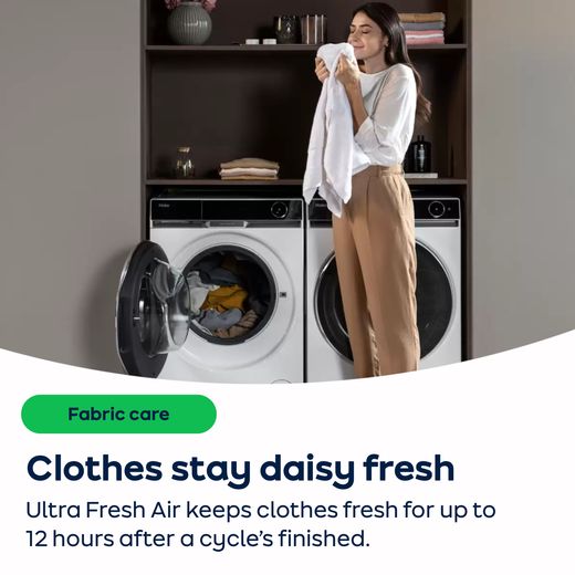 Haier X11 Series HW110-BD14397U1 11kg Washing Machine with 1400 rpm - White - AO Annotation - Ultra Fresh